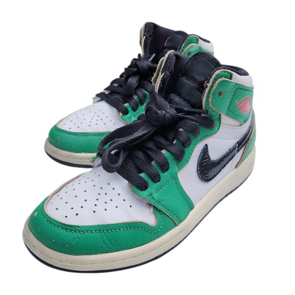 Nike Air Jordan 1 Retro High Lucky Green White CU0449-300 Sneakers Shoes 1.5Y - Picture 6 of 10